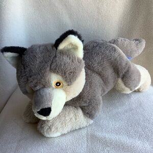 Wild Republic Ontario Parks Laying Down Plush Wolf Husky Stuffed Animal Toy
